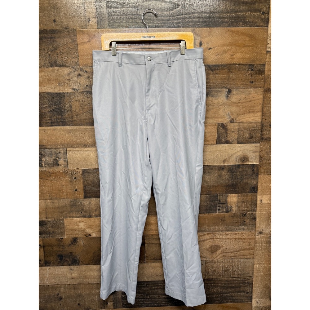 Callaway Mens Golf Pants‎ Light Gray Straight Fit Flat Front Size 34x32